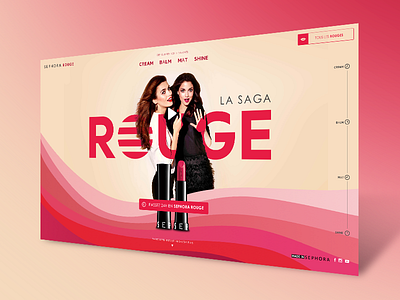 Sephora lipstick launch landing page makeup ui ux webdesign