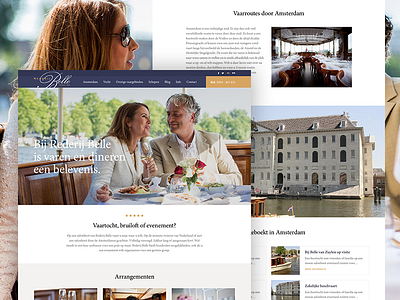 Rederij Belle amsterdam boat design home responsive ui ux website