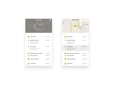 Drive Log App analytics auto can car fuel obd ui ux vehicle
