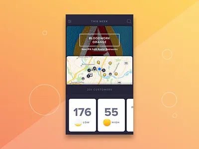 Local Libations beer cards clean ios iphone map modern ui