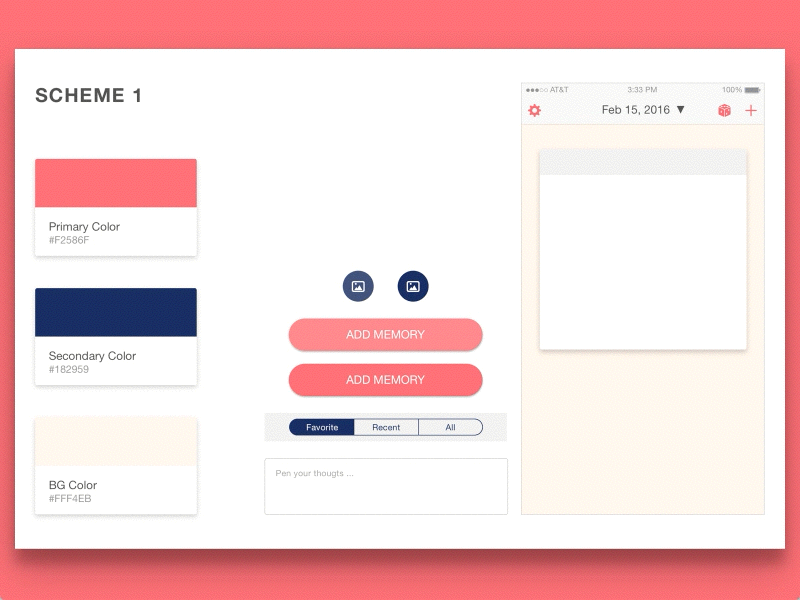 Exploring Color Schemes animation app branding colors design identity ios ui ux