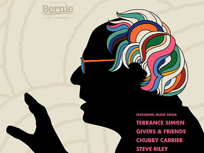 Bernie Poster (Full Image Attached) bernie sanders cajun concert fundraiser givers illustration lafayette louisiana music poster vector zydeco