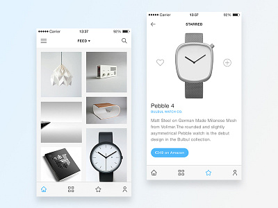NueAesthetic App UI app betraydan clean curated minimal mobile product ui ux