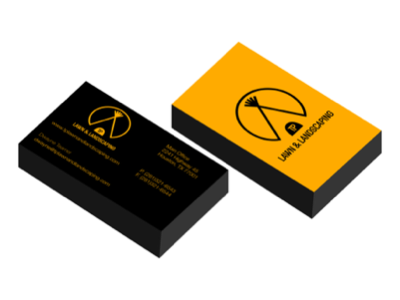 TP Lawn & Landscaping Business Cards brand identity branding business cards logo symbol