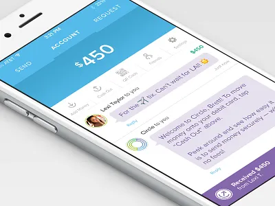 Circle Account Screen Refresh account clean design flat mobile payments simple ui ux
