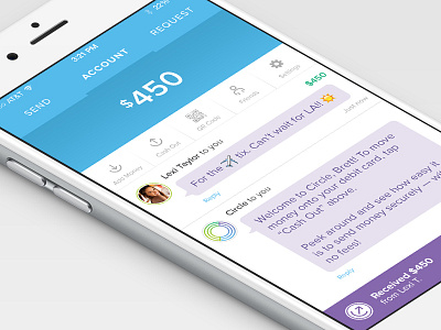 Circle Account Screen Refresh account clean design flat mobile payments simple ui ux