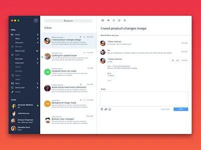 My Mail app clean desktop graphics mail mobile profile ui ux