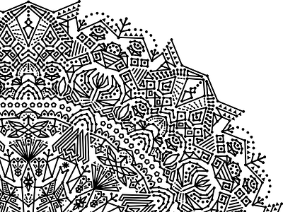 Dots and lines and dragonflies detailed dragonfly lineart mandala pattern