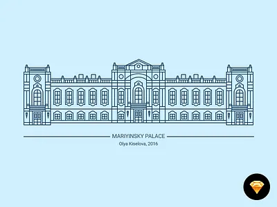 Illustration. Freebie - sketch, psd, ai ai architecture building city freebie illustration kiev kyiv palace psd sketch town
