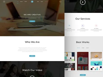 Portfolio Design clean design flat design portfolio ui design