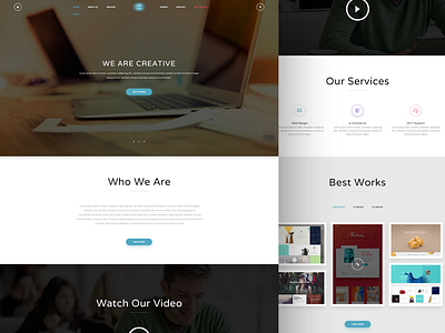 Portfolio Design clean design flat design portfolio ui design