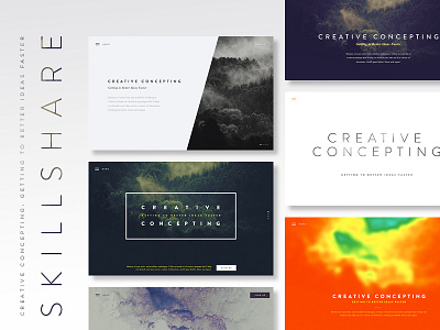 Skillshare class: Creative Concepting skillshare tutorial ui website