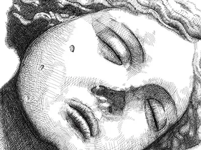 Ancient Roman Statue apple pencil illustration ipad pro procreate