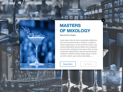 Day 016 - Pop-up / Overlay 16 bar blue dailyui day16 design overlay photoshop popup sketch ui web