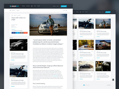 responsive blog template auto blog cars comments dealership template thumbnails