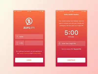 Login Screen android design interaction interface ios ui user ux