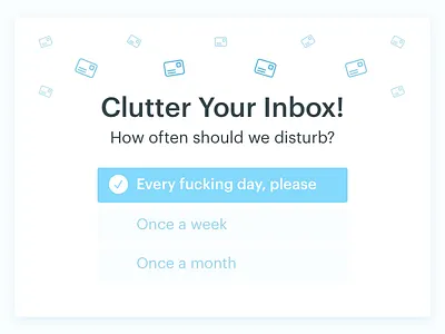 024 –– (Honest) Newsletter Subscription Card card dailyui disturb email illustration inbox newsletter subscription ui widget