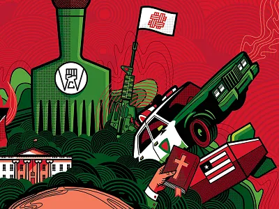 Wyatt Cenac / Furry Dumb Fighter album comedy illustration packaging politics print