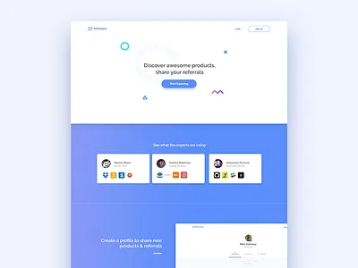 Referable Landing Page Update clean colour fun landing page modern refer ui ux web app website