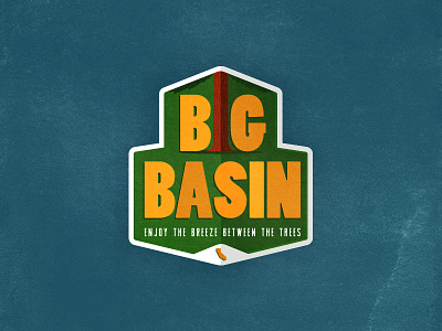 Big Basin Badge badge big basin california camping outdoors redwood state park tree