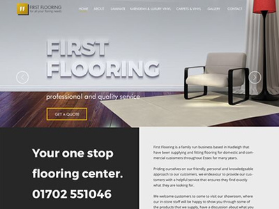 First Flooring Website Design design flooring photoshop website