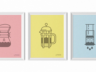 Coffee Icons posters brew coffee icons illustration poster