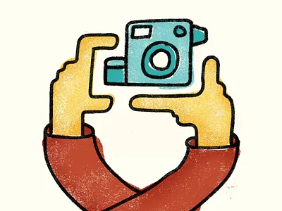 Taking a Photo camera illustration texture