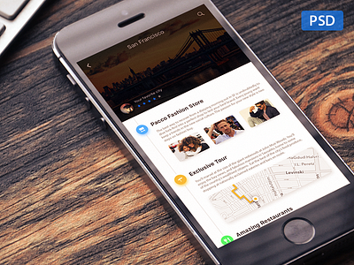 MR-App card city interaction map mobile psd ui ux