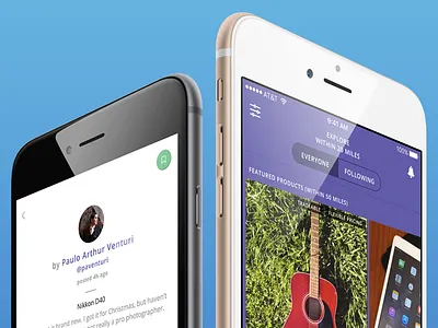 Another Classifieds App (Concept) classifieds commerce flat design interface ios iphone app mobile app modern ui sale sketch social ui design