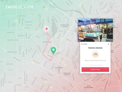 Location Tracker 20 daily dailyui gps la location map maps tacos tracker ui