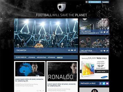 Samsung Galaxy11 Tumblr Blog arabic creative content galaxy11 grid view samsung tumblr ui ux webdesign