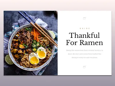 Ramen Guide card flat graphic design guide japan magazine minimal modern photography ramen type typography