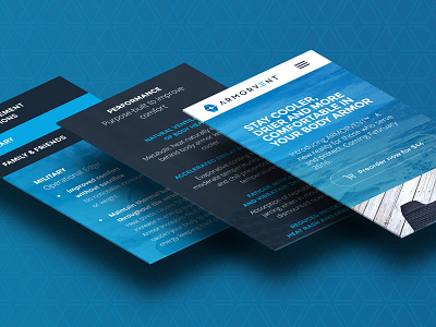AV Responsive Mockup armorvent brand aid mobile montserrat open sans light responsive tablet ui