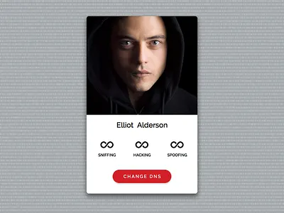 Daily UI #006 - User Profile 006 binary daily mr profile robot ui usa user