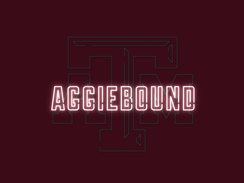 Aggiebound Neon v2 animation college glow lights neon texas am university