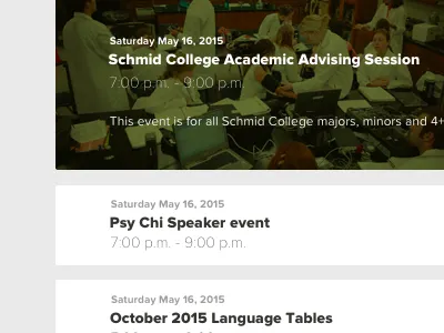 Event cards events calendar higher ed