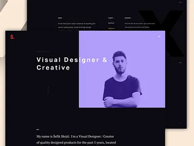 Personal space black branding dark editorial flat identity logo minimal personal website portfolio showcasing work