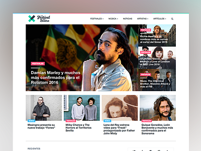 Un Festival por Dentro 2016 Mag Website design images img logo mag magazine music ui ux web