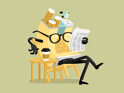 Sunday Morning Vibes chillaxing illustration soft pack vector