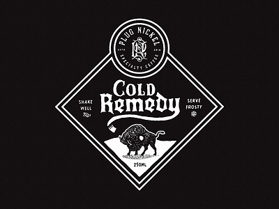 Plug Nickel - Cold Remedy buffalo cold brew collingwood melbourne australia growcase hand drawn hand written handdrawn logo logotype plug nickel specialty coffee typography