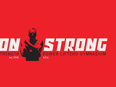Iron Strong Warehouse Power Lifters Gym logo logo design modern