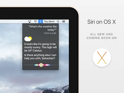 Siri on OS X ai apple assistant mac macbook os x search siri sketch update voice weather