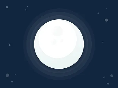 Full Moon Esbat flat full moon illustration moon night sketch white