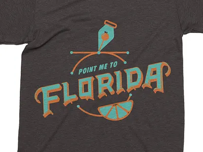 50 States Apparel | Tee Design design florida handletter handtype illo illustration tshirt type typography