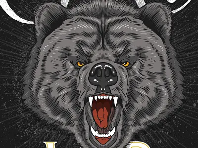 Indiana City Beer Brand - Son of War bear beer brush lettering craft beer hand lettering illustration indianapolis label art lettering ursa major