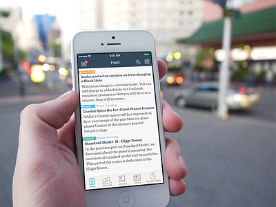 Feed screen for Function Space app iphone