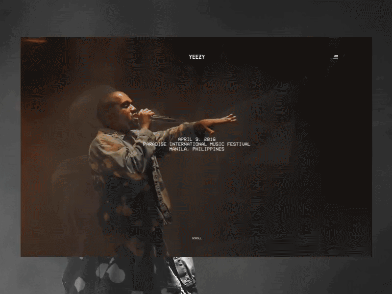 Yeezy Web Redesign app concept design interface ipad iphone kanye landing page mockup ui web yeezy