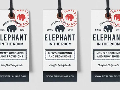 EITR 2 crafted elephant grooming hang tag lounge stamp