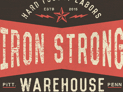 Iron Strong Warehouse Power Lifters Club industrial logo logo design retro vintage