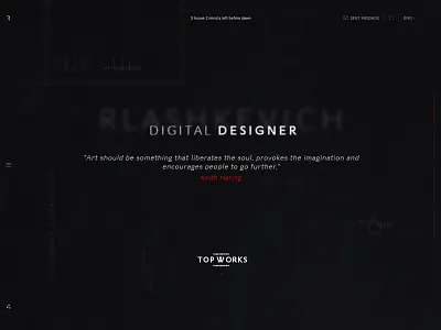 Rlashkevich ♦ Promo site ♦ Header desktop interface promo site style trend ui user web